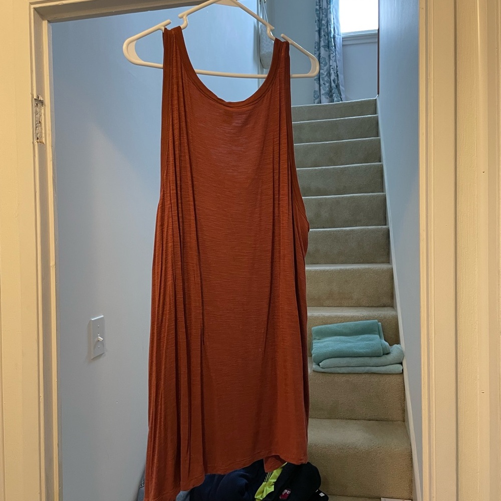 Rust Orange Sleeveless Dress